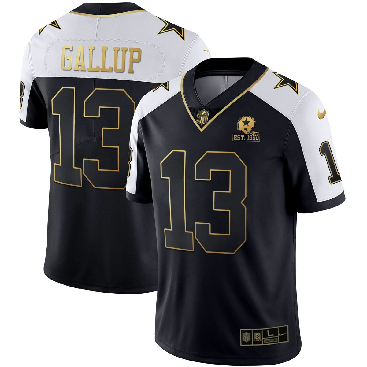 Jersey NFL Men’s Alternate Vapor Black Gold & Navy Blue Gold Limited