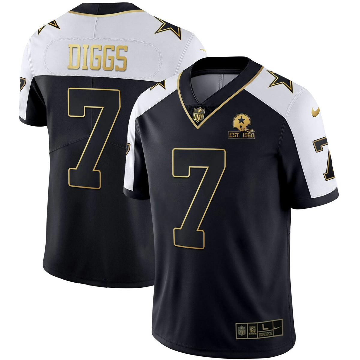 Jersey NFL Men’s Alternate Vapor Black Gold & Navy Blue Gold Limited