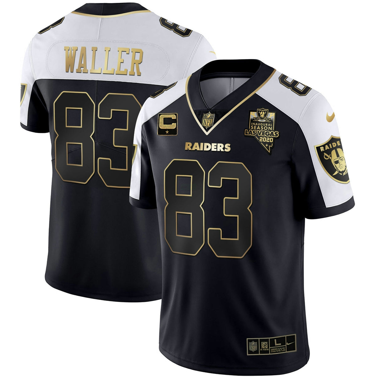 Jersey NFL Men’s Alternate Vapor Black Gold & Black Invertida Limited Inaugural Season Patch