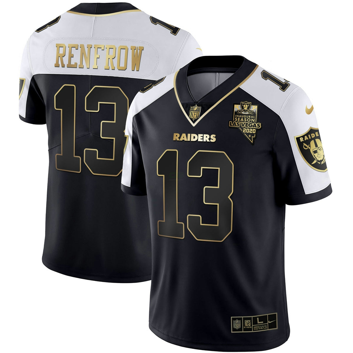Jersey NFL Men’s Alternate Vapor Black Gold & Black Invertida Limited Inaugural Season Patch