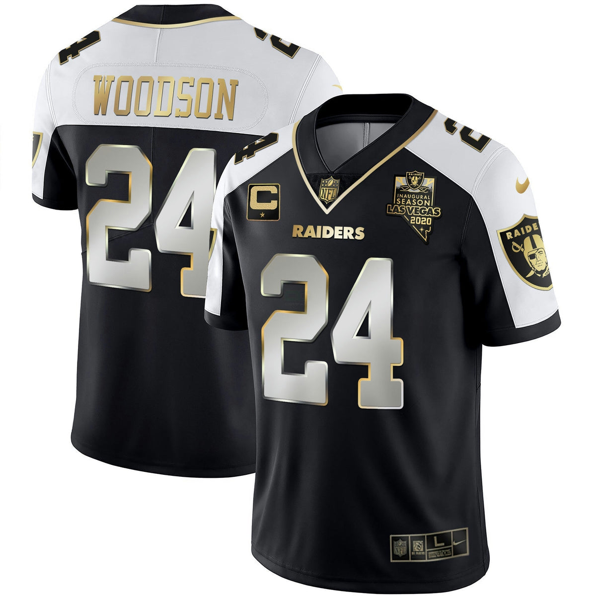 Jersey NFL Men’s Alternate Vapor Black Gold & Black Invertida Limited Inaugural Season Patch