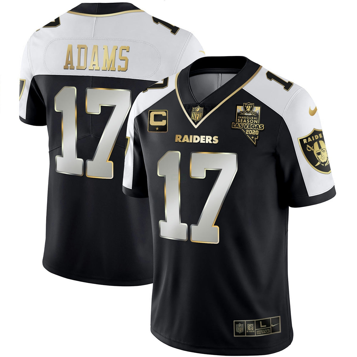 Jersey NFL Men’s Alternate Vapor Black Gold & Black Invertida Limited Inaugural Season Patch