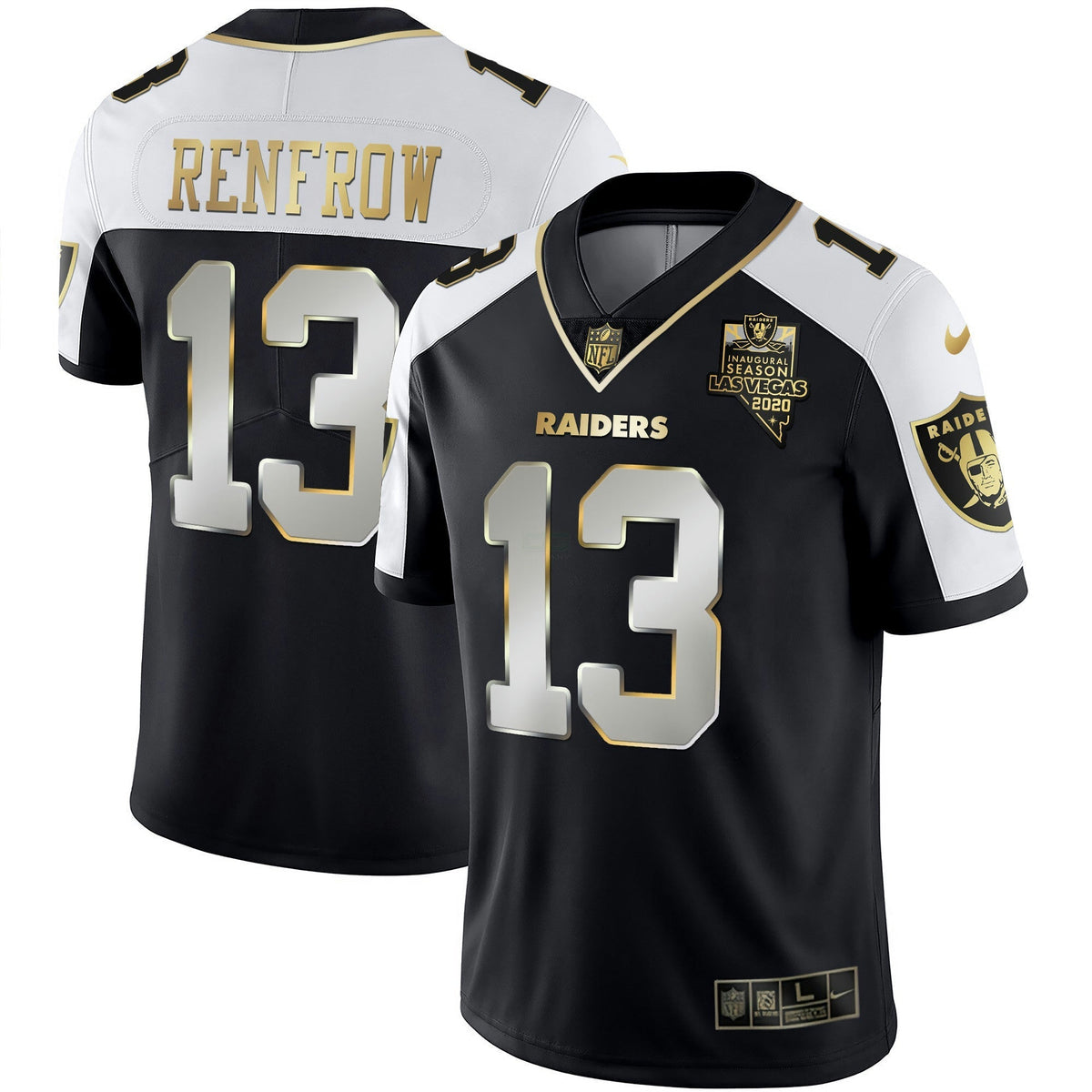 Jersey NFL Men’s Alternate Vapor Black Gold & Black Invertida Limited Inaugural Season Patch