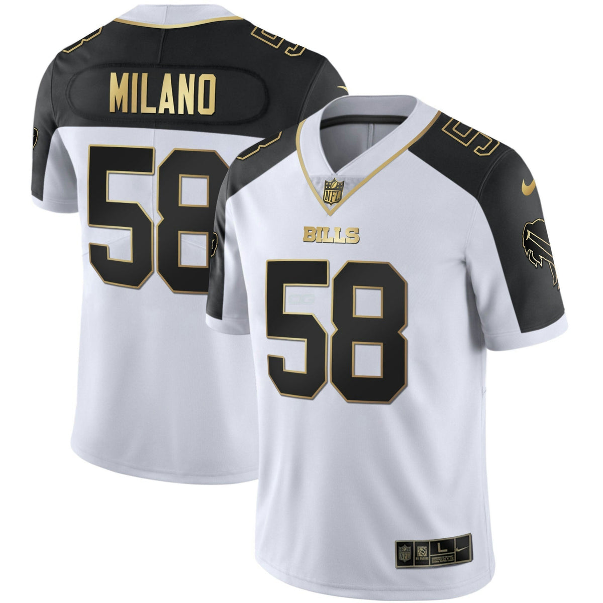 Jersey NFL Men’s Alternate Vapor Black Gold & Black Invertida Limited