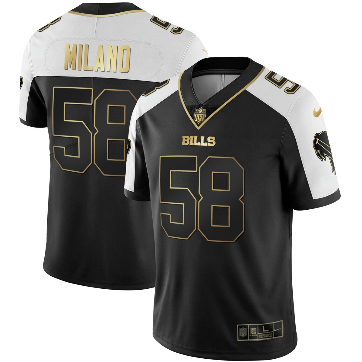 Jersey NFL Men’s Alternate Vapor Black Gold & Black Invertida Limited