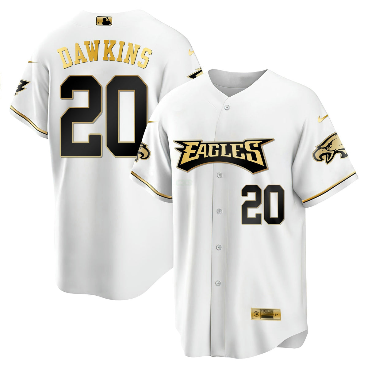 Jersey NFL Men’s Baseball White Gold & Black Gold