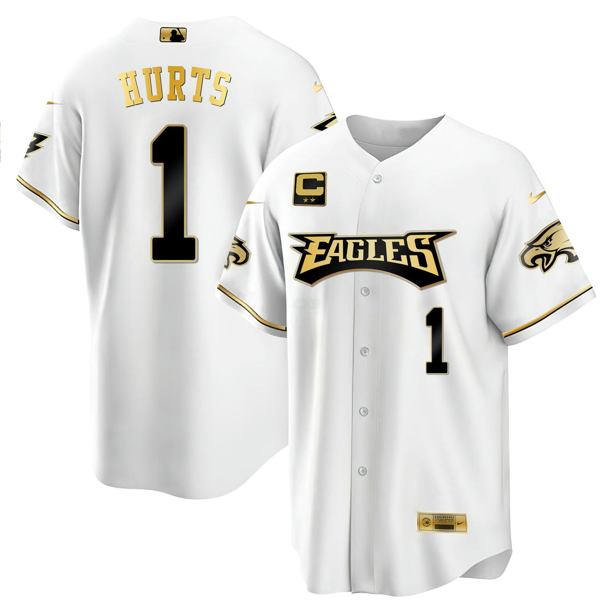 Jersey NFL Men’s Baseball White Gold & Black Gold