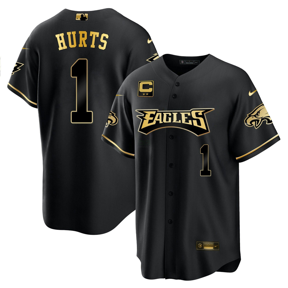 Jersey NFL Men’s Baseball White Gold & Black Gold
