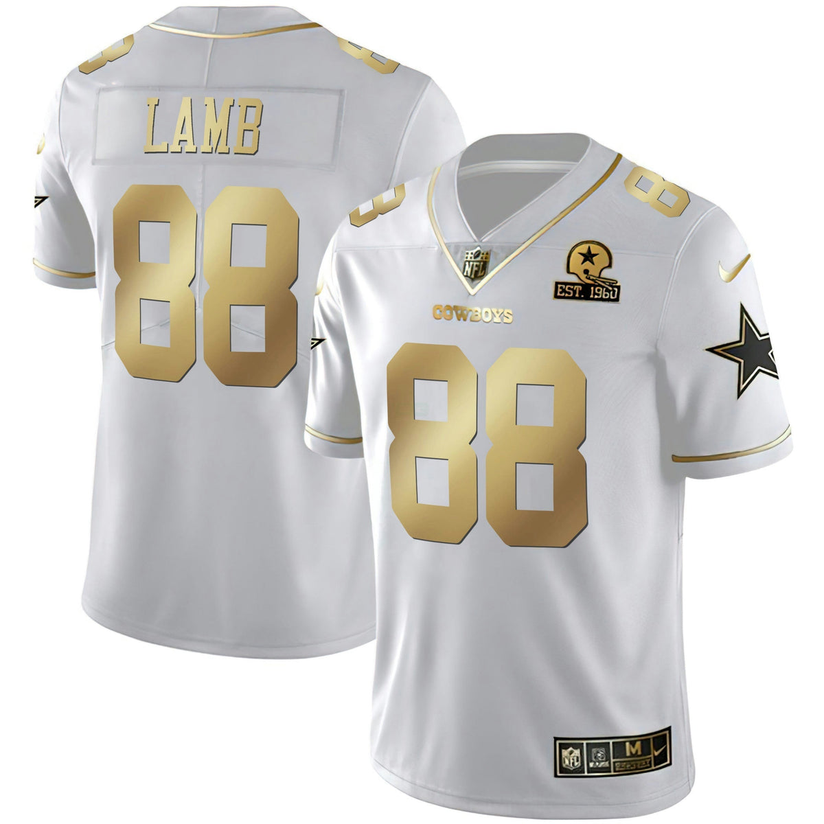 Jersey NFL Men’s Black & White Gold Vapor Limited