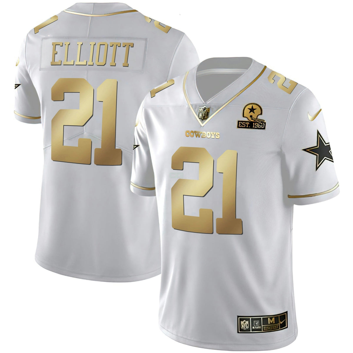 Jersey NFL Men’s Black & White Gold Vapor Limited