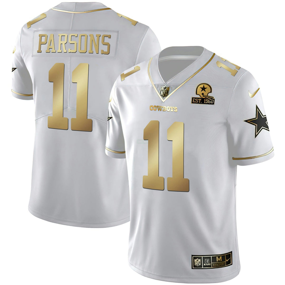 Jersey NFL Men’s Black & White Gold Vapor Limited