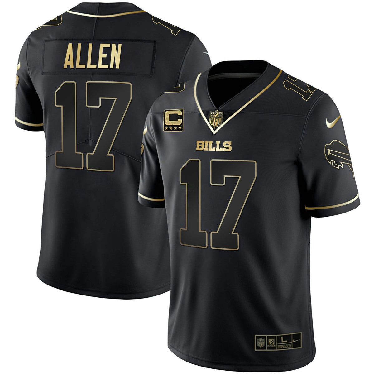 Jersey NFL Buffalo Bills Men’s White Gold & Black Gold