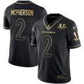 NFL Men’s Cincinnati 55th 1968 – 2022 Anniversary Patch White Gold & Black Gold Jersey