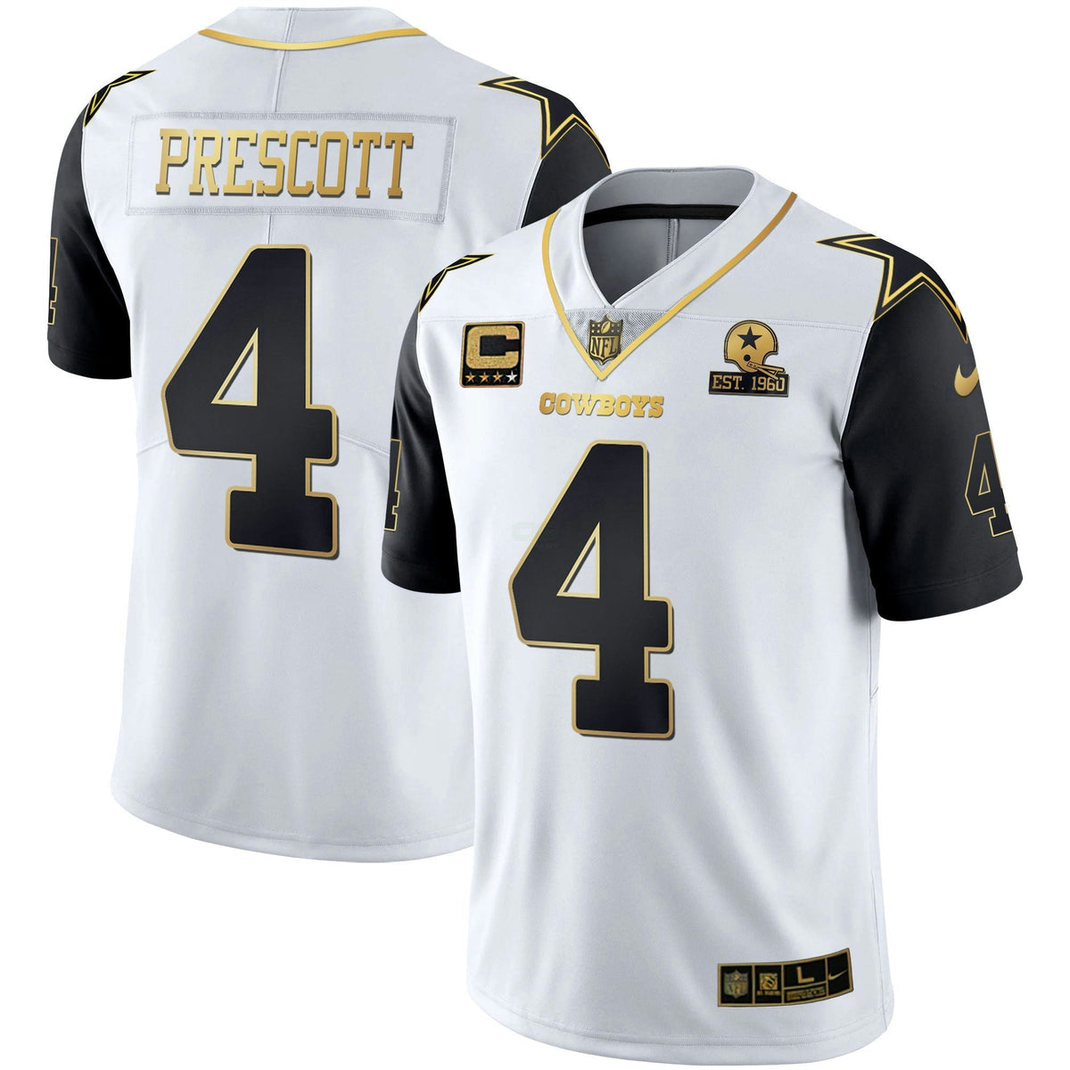 Jersey NFL Men’s Color Rush Vapor Black & White Gold Limited