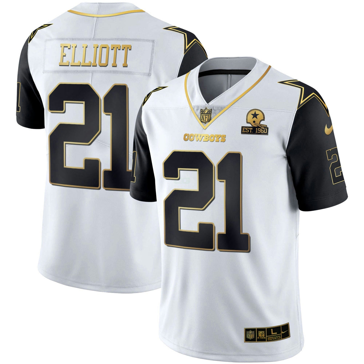 Jersey NFL Men’s Color Rush Vapor Black & White Gold Limited