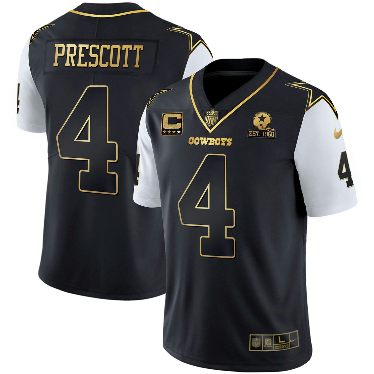 Jersey NFL Men’s Color Rush Vapor Black & White Gold Limited