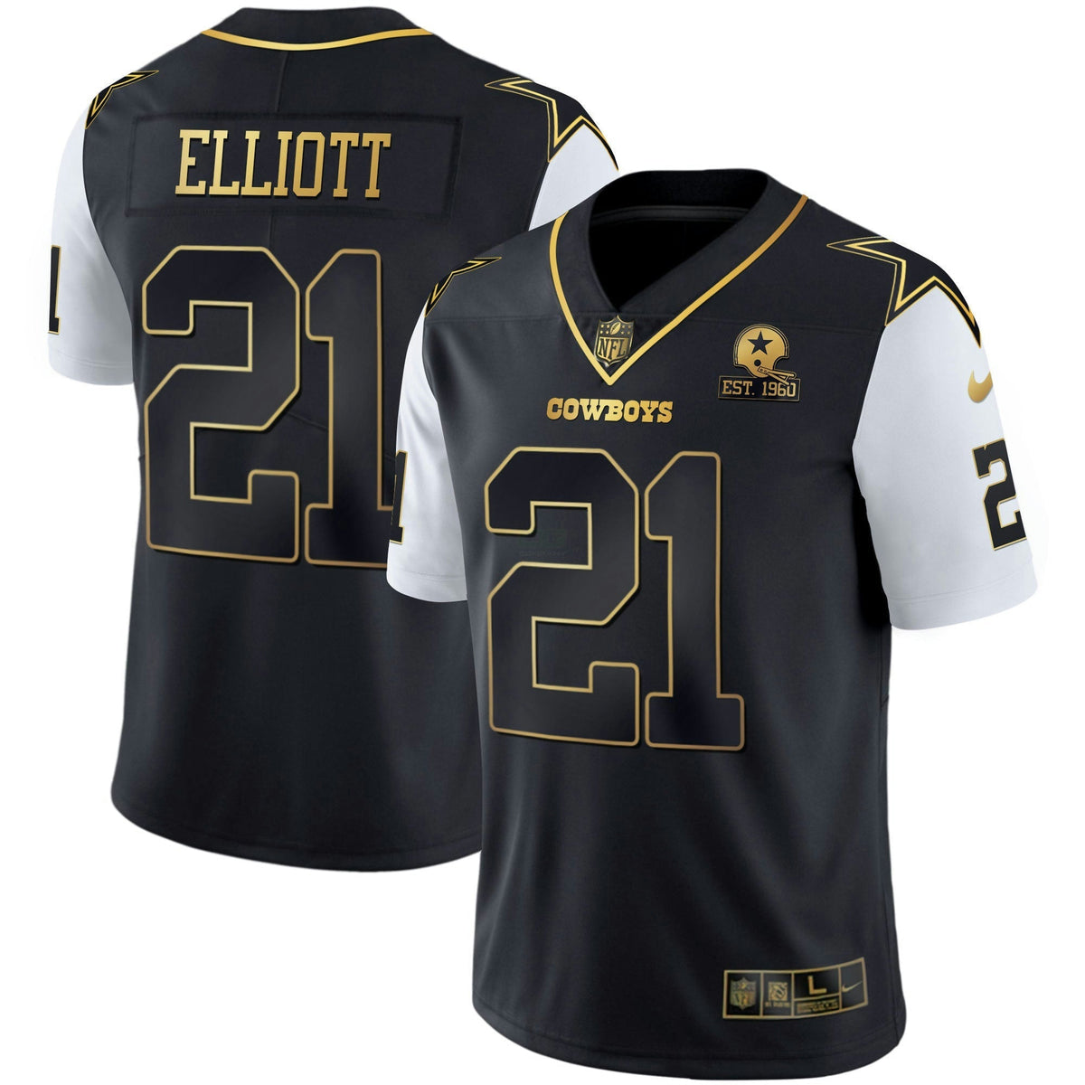 Jersey NFL Men’s Color Rush Vapor Black & White Gold Limited