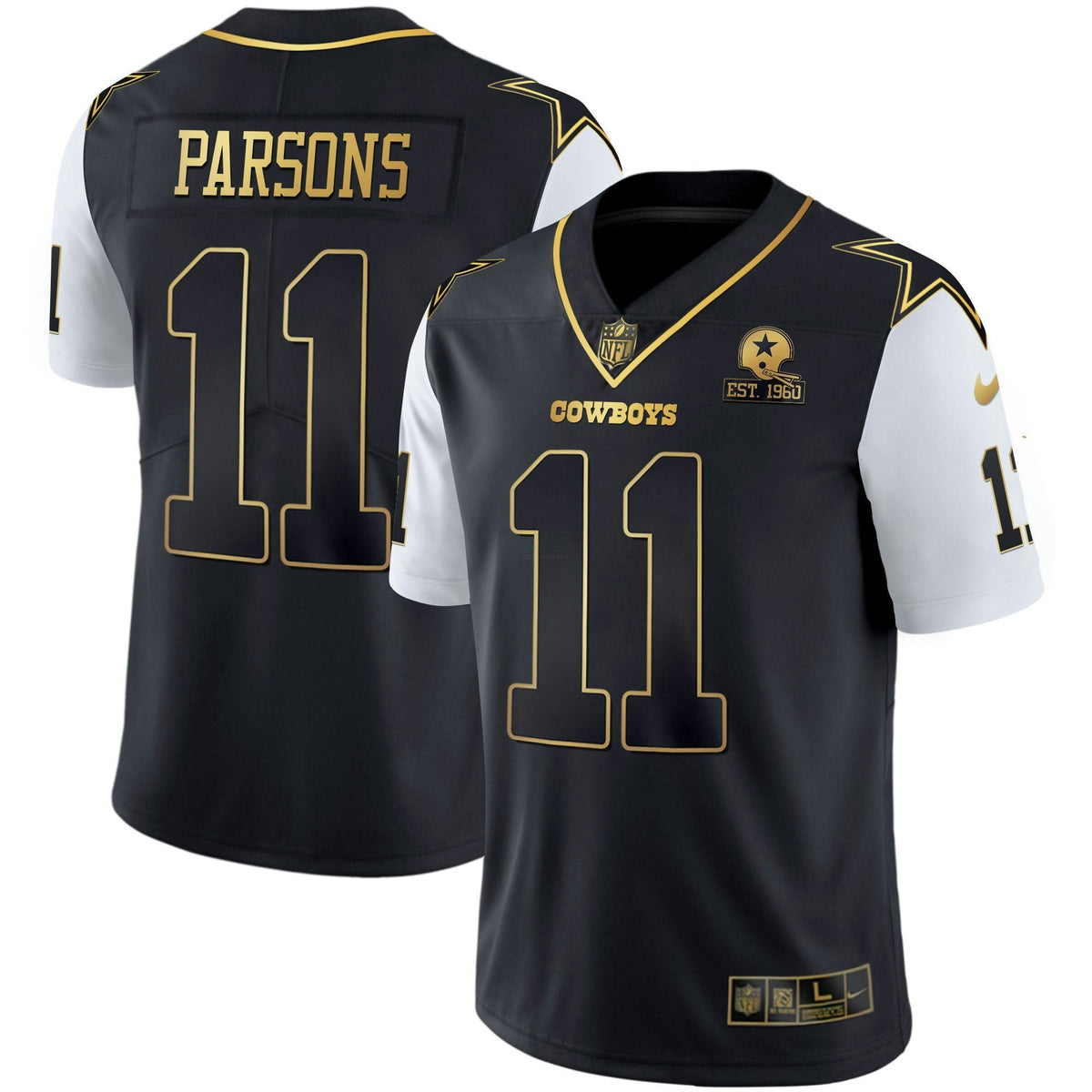 Jersey NFL Men’s Color Rush Vapor Black & White Gold Limited
