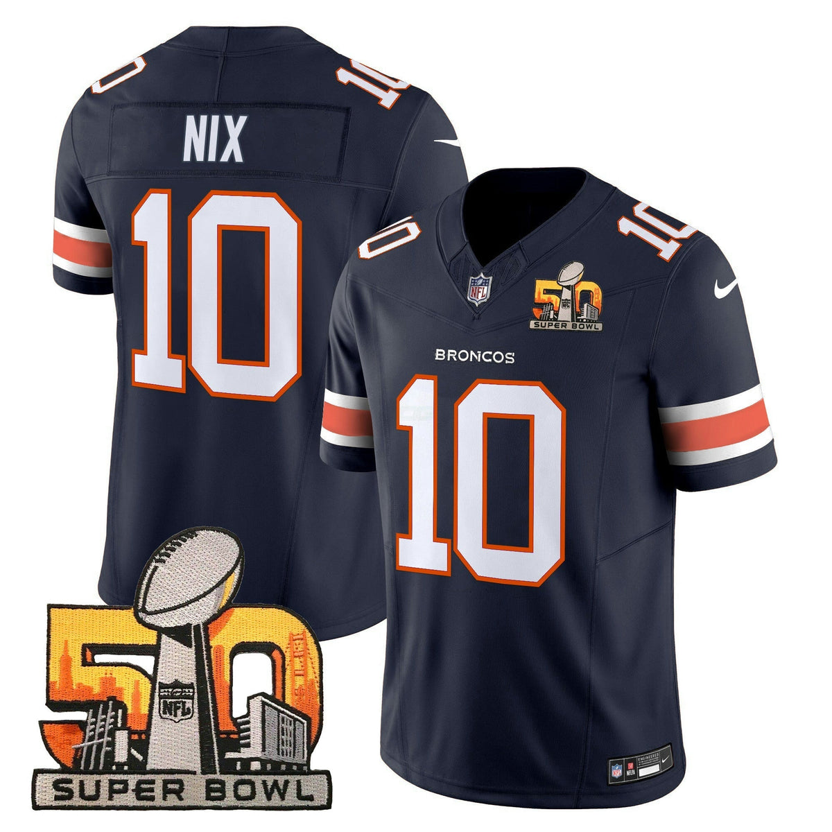 NFL Men’s Denver Super Bowl 50 Patch Vapor Limited Jersey