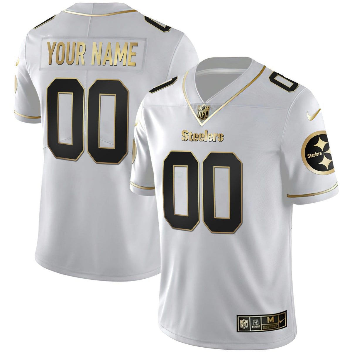 Jersey NFL Men’s Gold and Split Custom Name and Number