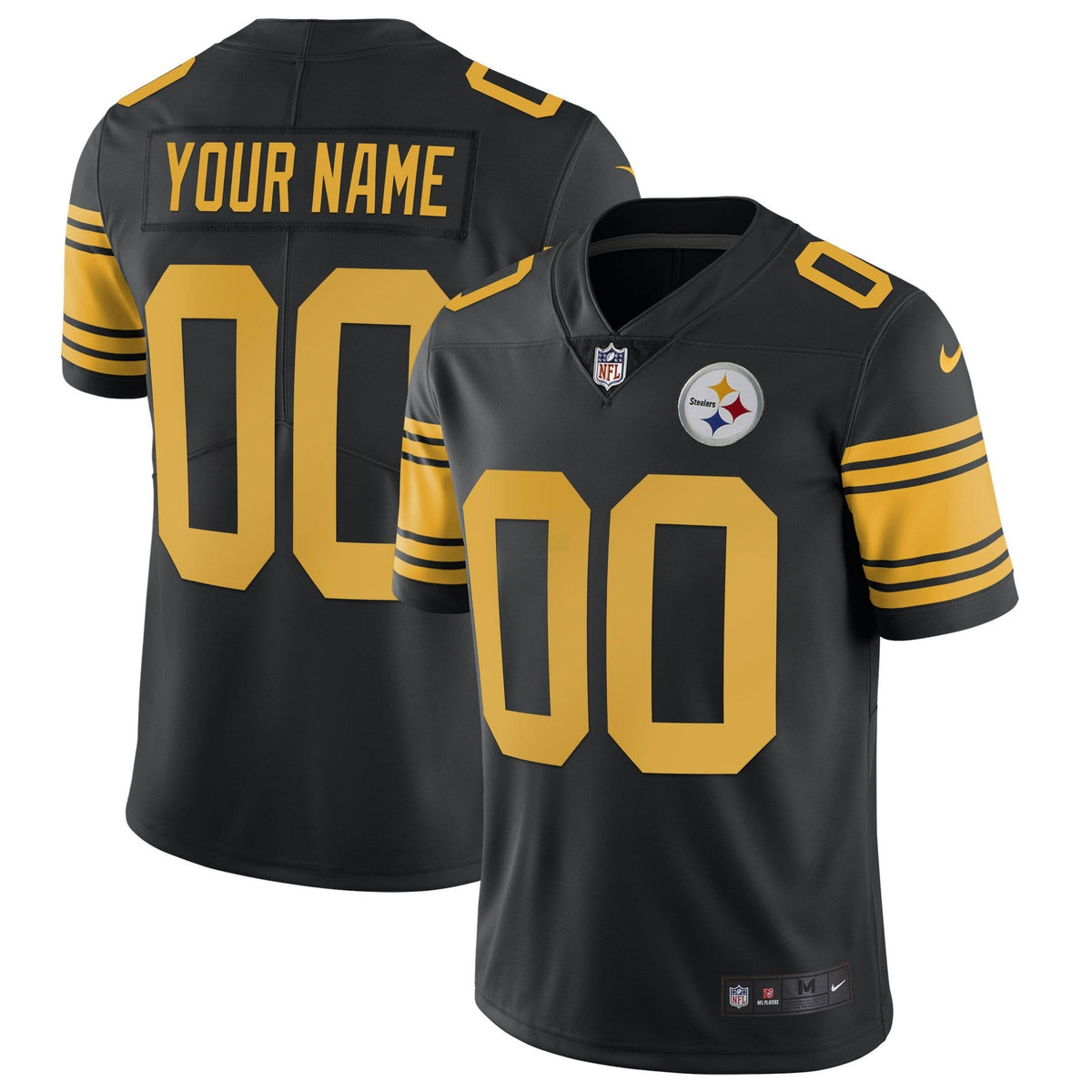 Jersey NFL Men’s Gold and Split Custom Name and Number