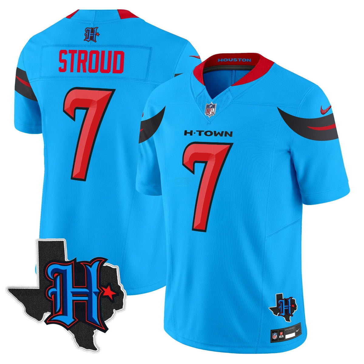NFL Men’s Houston 2024 Texas Patch Vapor Limited Jersey V3