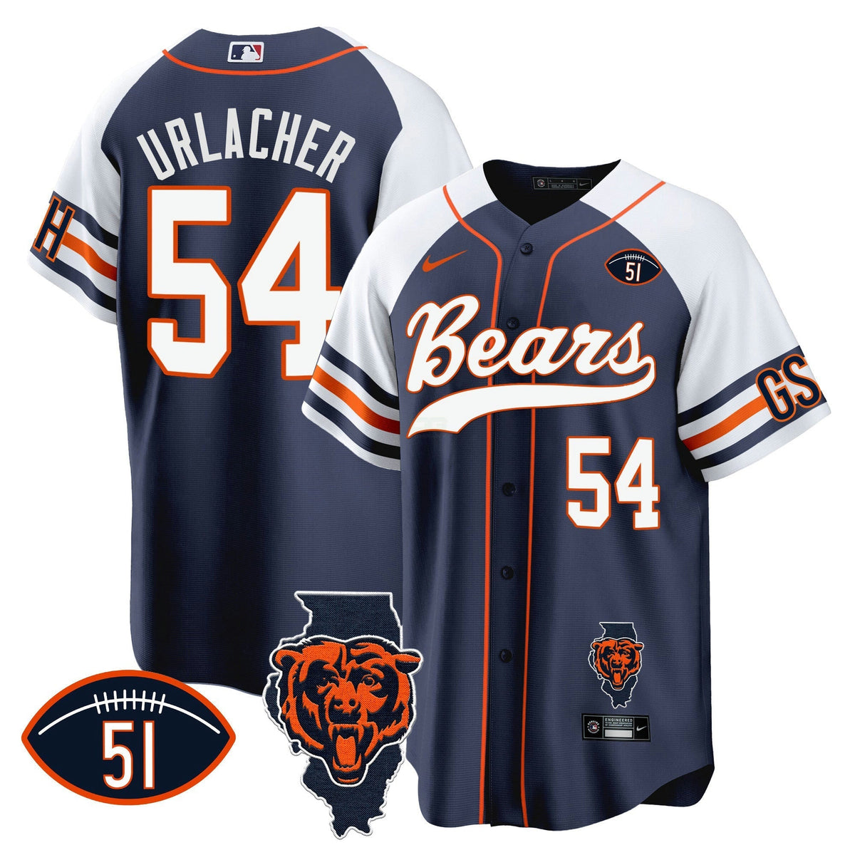 NFL Men’s Illinois Patch Jersey