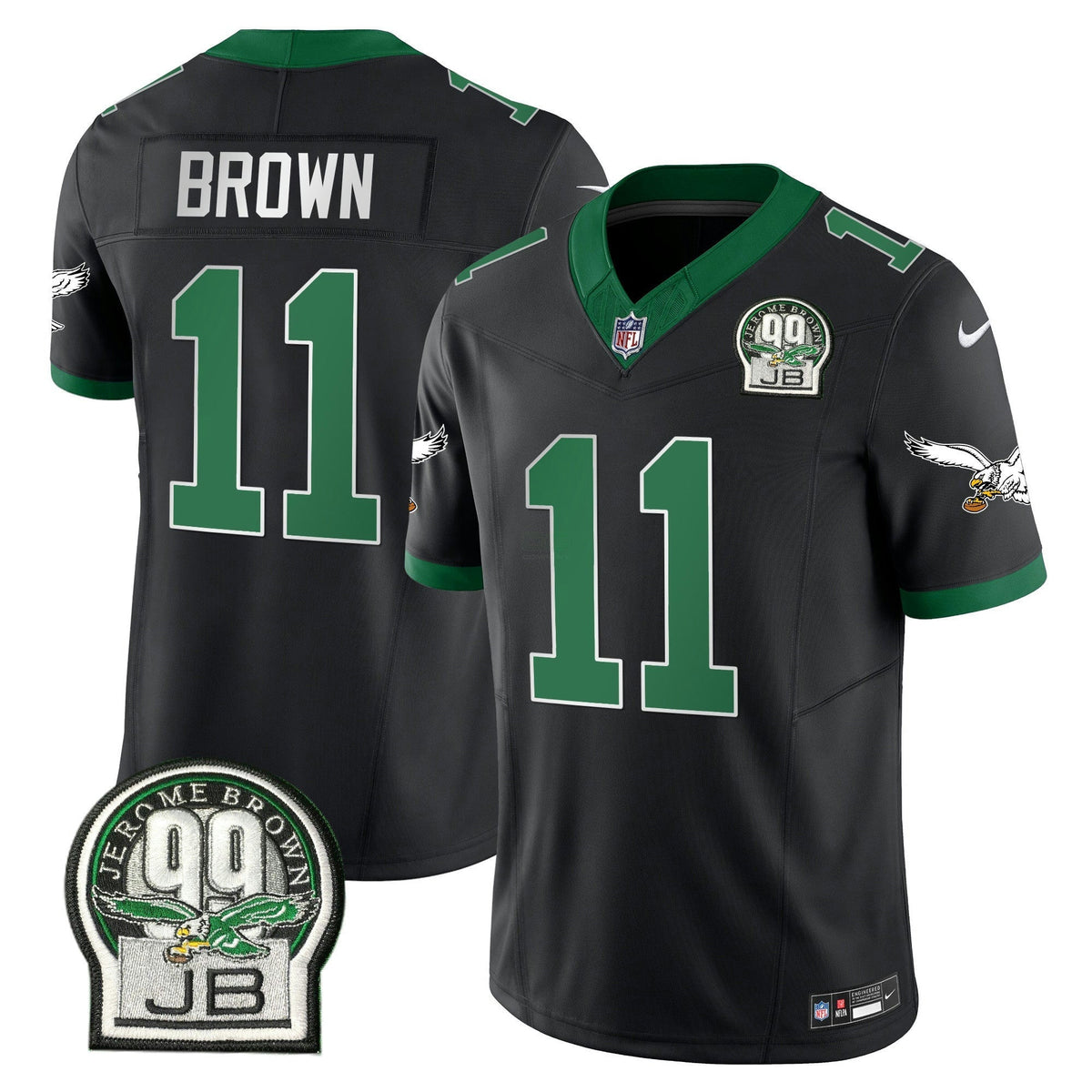 NFL Men’s Jerome Brown Patch Kelly Green Alternate Jersey