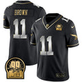 NFL Men’s Jerome Brown Retired Patch Gold & Kelly Jersey