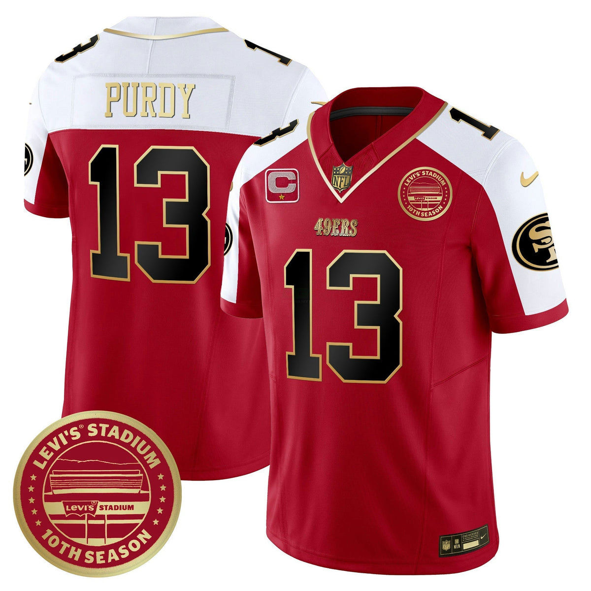 NFL Men’s Levi’s Stadium 10th Season Patch Vapor Limited Jersey