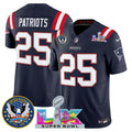 NFL Men’s New England “Super Bowl LX & United States 250th Patch” Vapor Limited Jersey