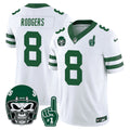 NFL Men’s New York 1980s Throwback Limited Jersey – Number 1 Patch - White