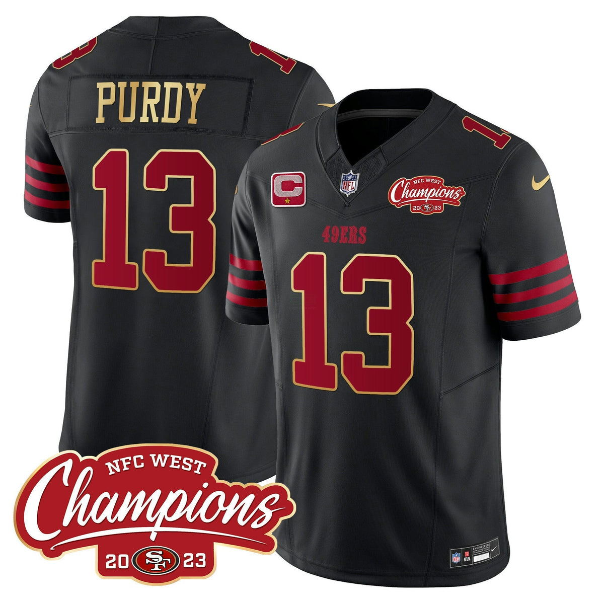 NFL Men’s NFC West Champions Gold Trim Vapor Jersey