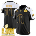 NFL Men’s Philadelphia Super Bowl LIX Patch Gold Vapor Limited Jersey