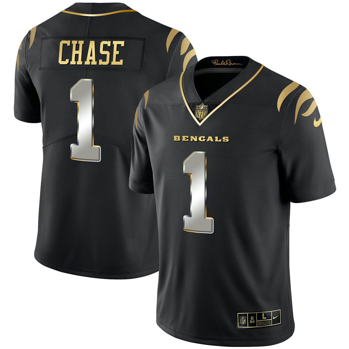 NFL Men’s Black Gold & White Gold Vapor Jersey