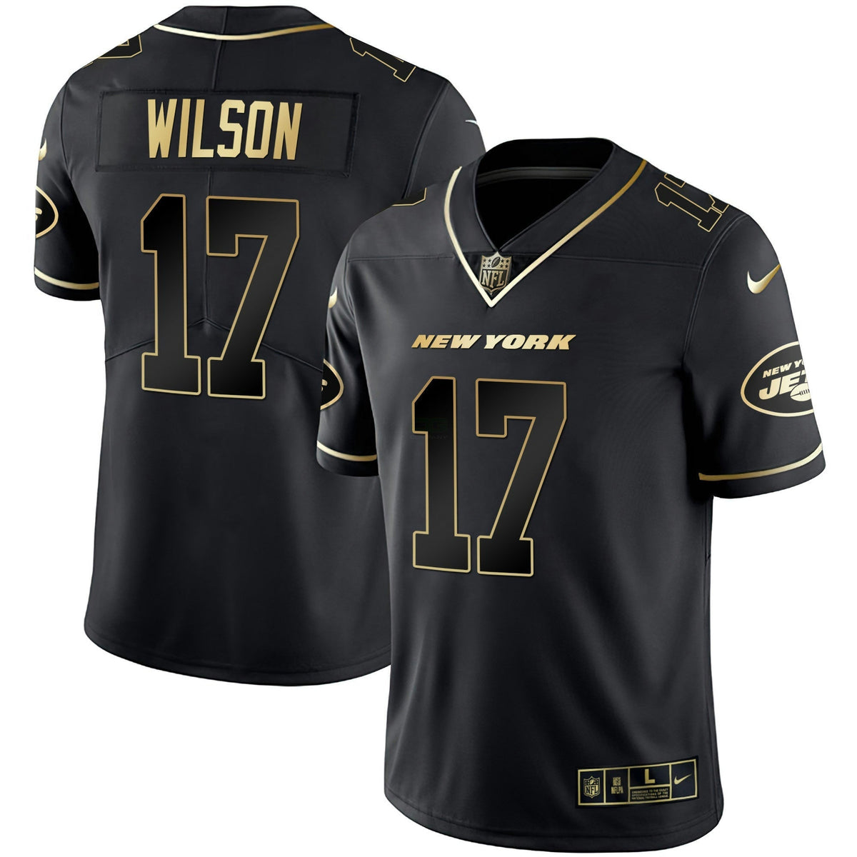Jersey NFL Men’s Black Gold & White Gold Vapor Limited