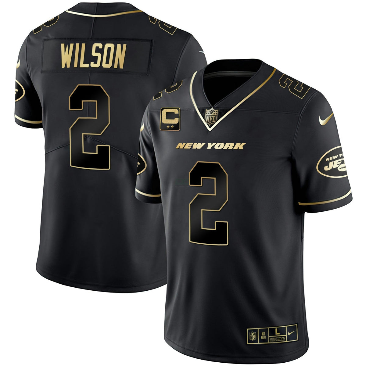 Jersey NFL Men’s Black Gold & White Gold Vapor Limited