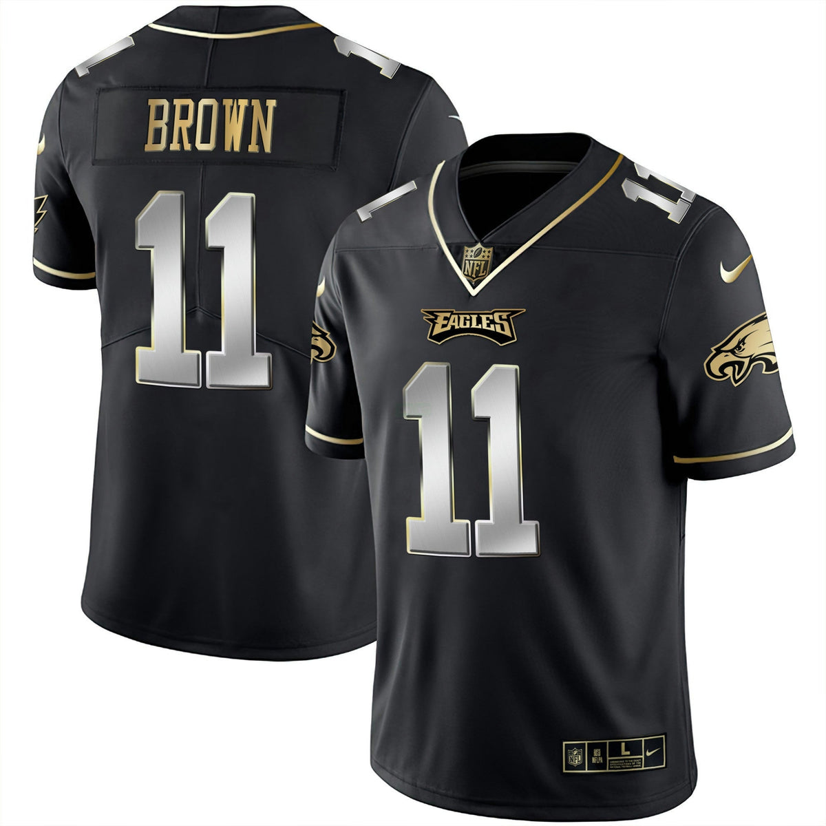 Jersey NFL Men’s Black Silver Limited
