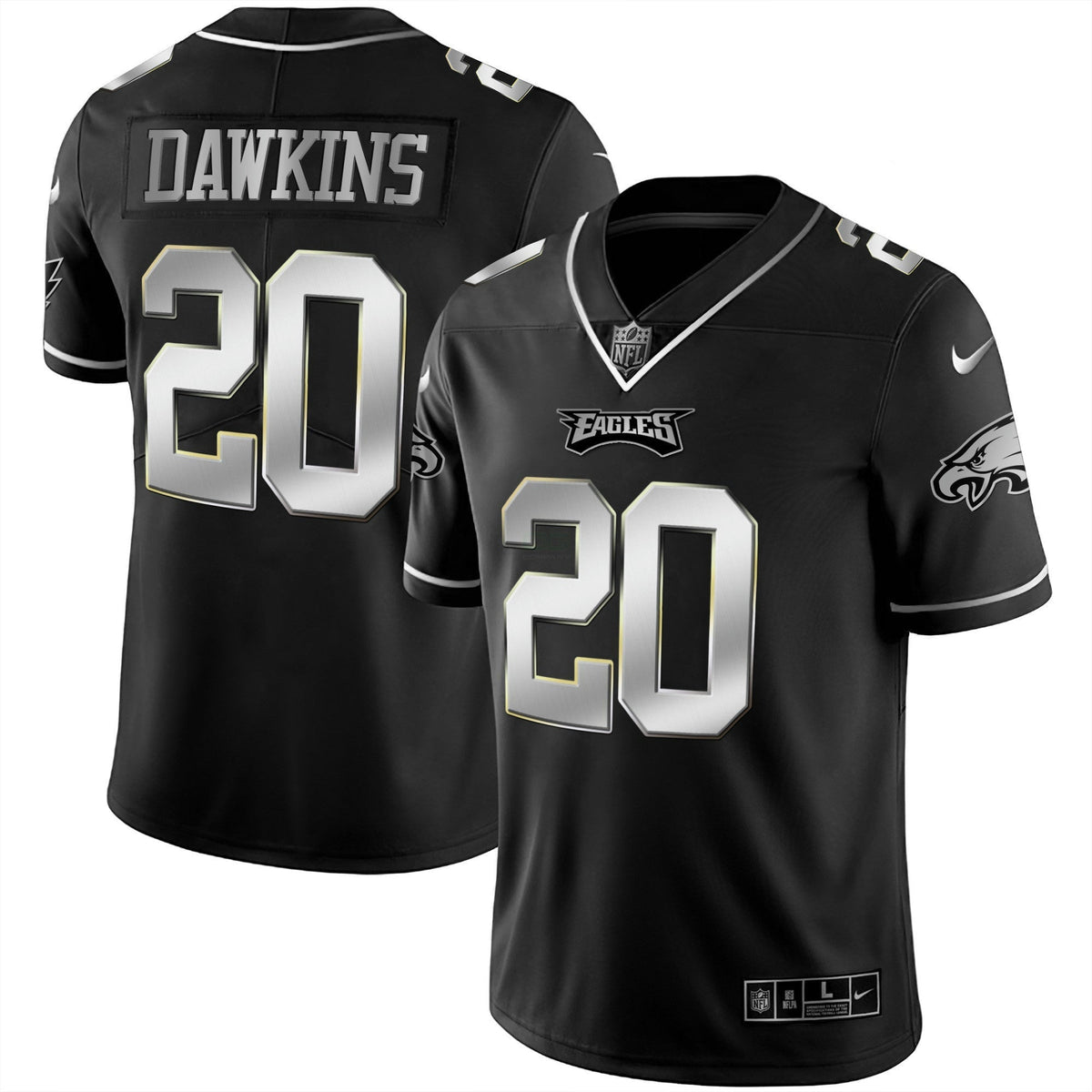 Jersey NFL Men’s Black Silver Limited
