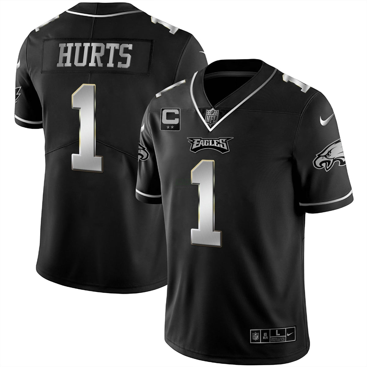 Jersey NFL Men’s Black Silver Limited