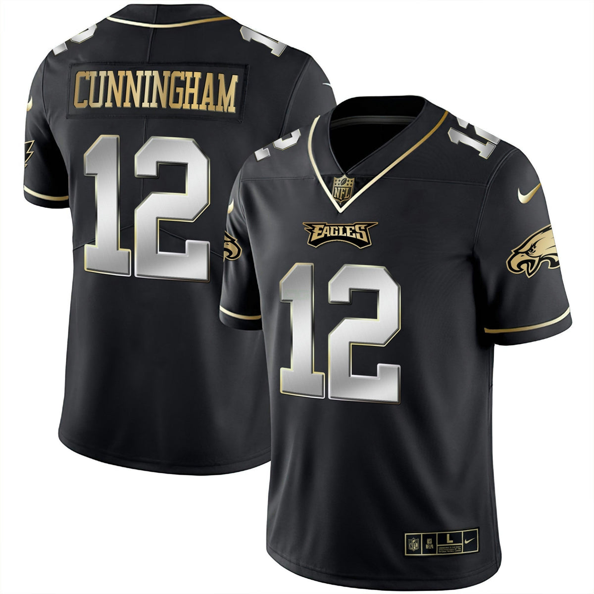 Jersey NFL Men’s Black Silver Limited