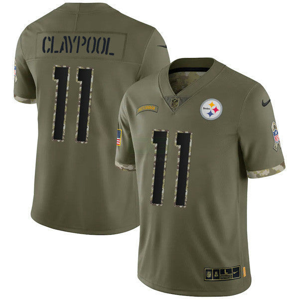 Jersey NFL Pittsburgh Steelers Men’s Salute To Service 2022 Limited – Olive - Salute To Service