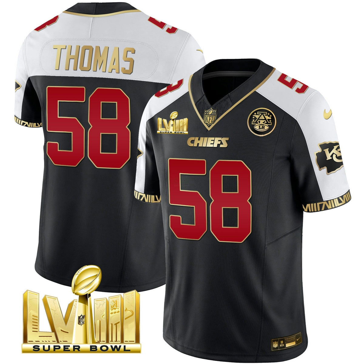 NFL Men’s Super Bowl LVIII Pattern Gold Vapor Jersey V2