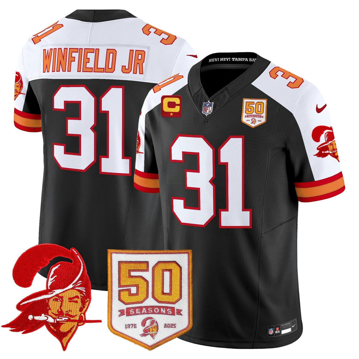 NFL Men’s Tampa Bay Throwback 50th Season Patch Vapor Limited Jersey