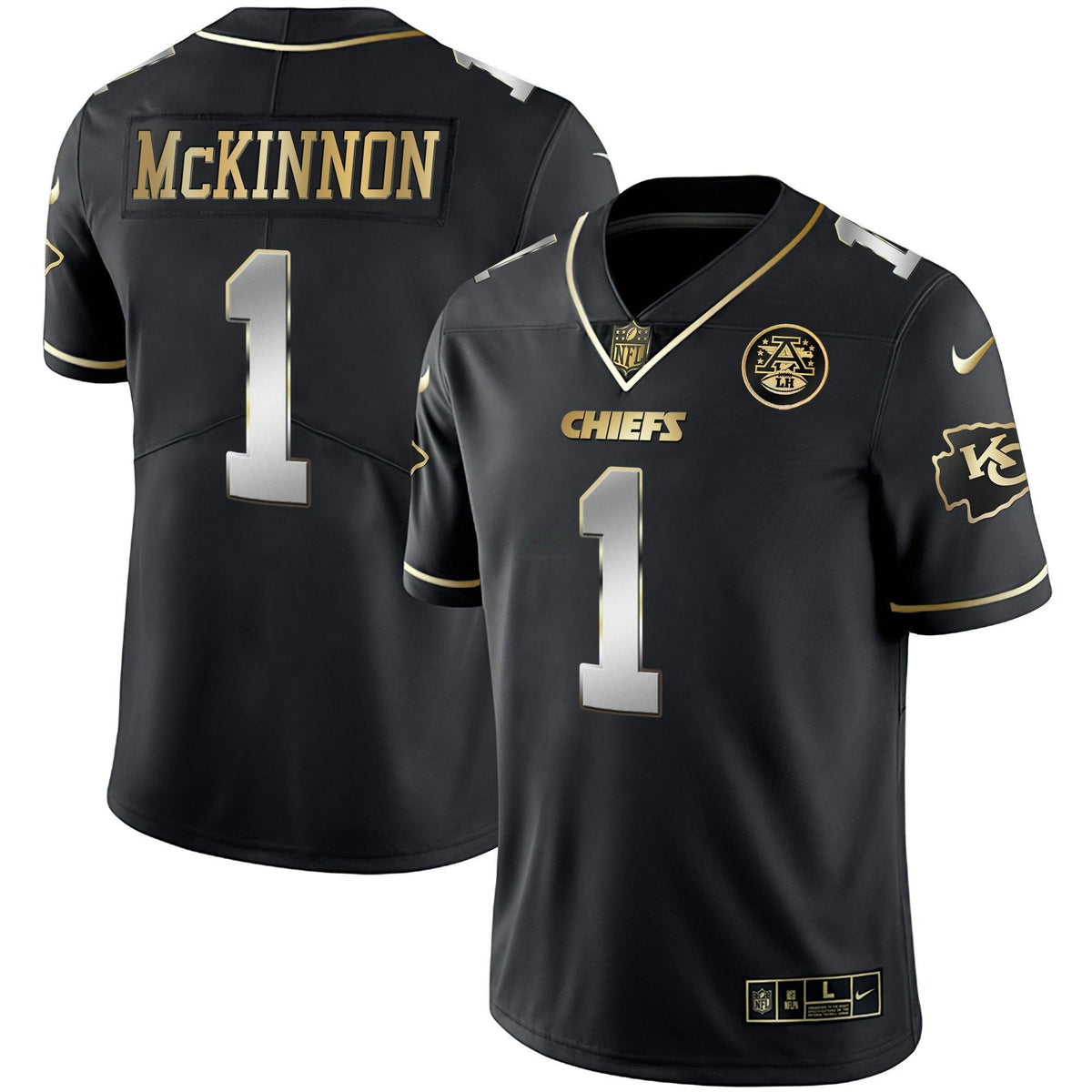 Jersey NFL Men’s Vapor Black Red Gold Limited