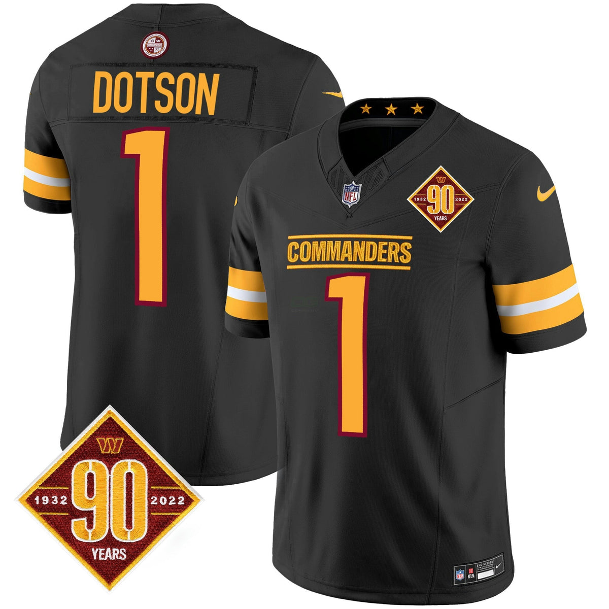 NFL Men’s Washington 90th Anniversary Patch Vapor Jersey V2