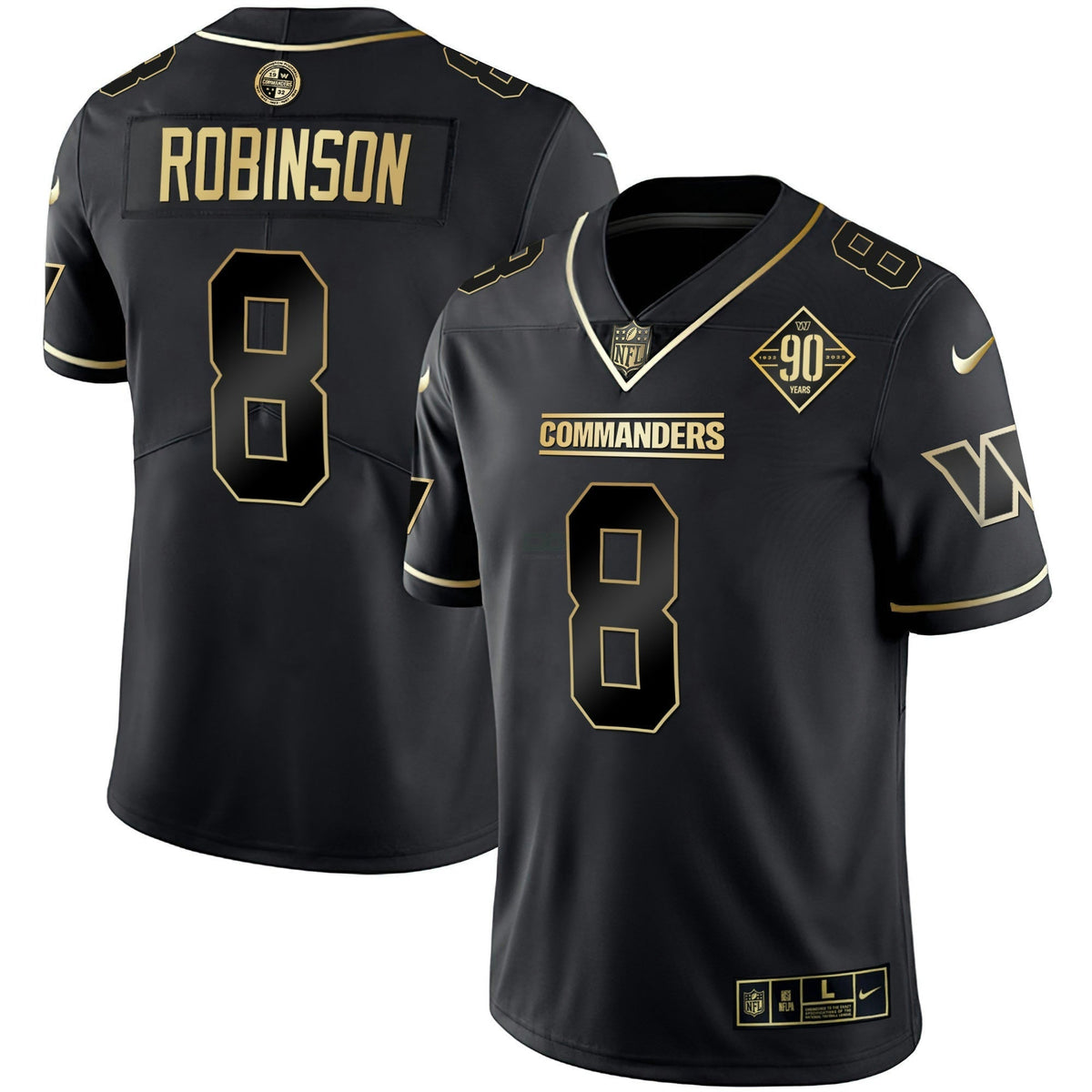 NFL Men’s Washington White Gold & Black Gold Vapor Limited Jersey
