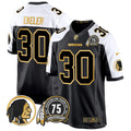 NFL Washington Commanders Men’s Washington Redskins 75th Patch Throwback Gold Game Jersey