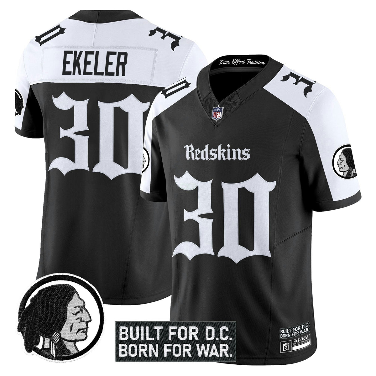 NFL Washington Commanders Men’s Washington Redskins ‘Gothic Capital Edition’ Vapor Limited Jersey V2