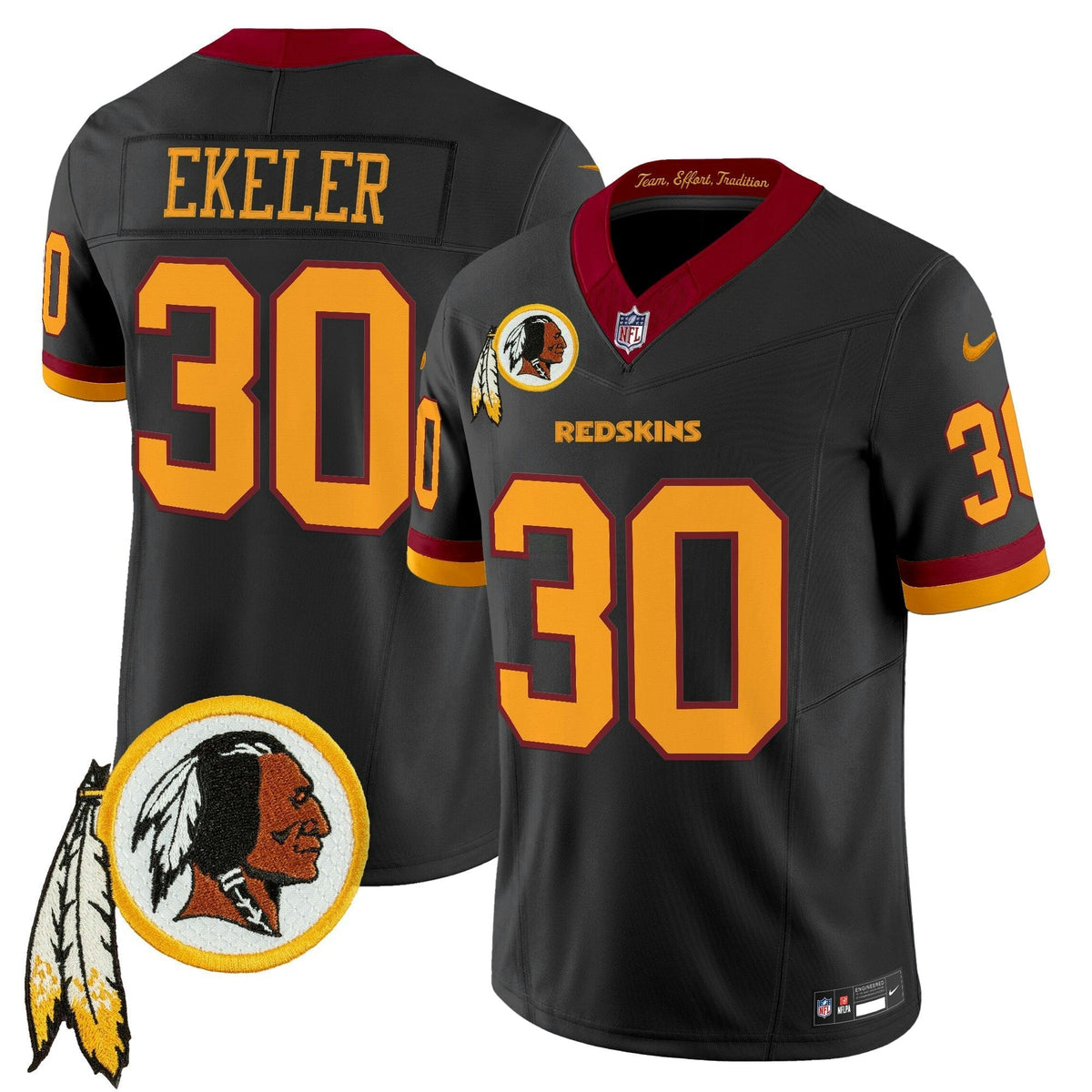 NFL Washington Commanders Men’s Washington Redskins Throwback Vapor Limited Jersey V3